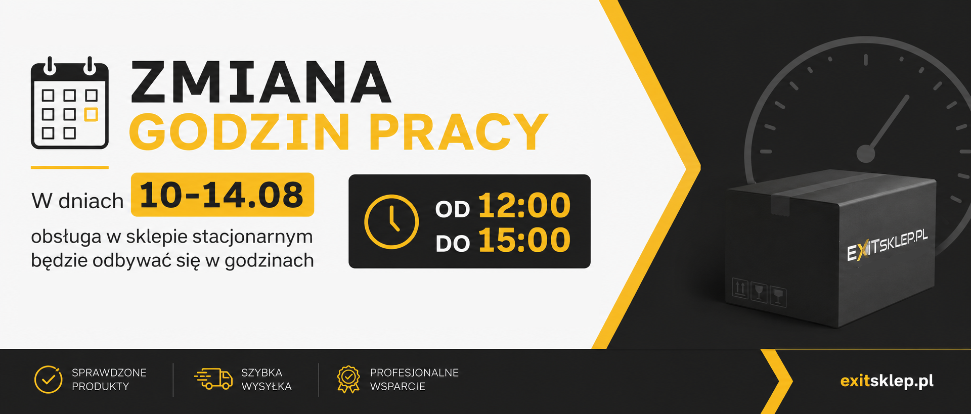 Sierpień godziny pracy